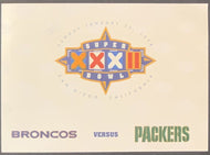 1998 Super Bowl XXXII Green Bay Packers vs Denver Broncos NFL Football Postcard