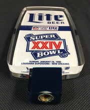 Load image into Gallery viewer, 1990 Super Bowl XXIV Beer Tap Handle NFL Louisiana Superdome Football 49ers
