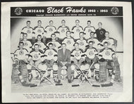 1952-53 Chicago Blackhawks Team Issued Nestor Johnson Promo Photo Vintage