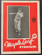 1937 Maple Leaf Stadium Program Toronto Maple Leafs Rochester Red Wings MiLB