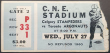 Load image into Gallery viewer, 1969 C.N.E. Stadium Hamilton Tiger Cats vs Toronto Argonauts CFL Football Ticket
