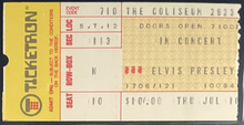 Load image into Gallery viewer, 1975 Original Elvis Presley Concert Ticket Stub Cleveland Coliseum Ohio iCert 6
