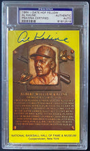 Load image into Gallery viewer, 1964 Cooperstown Baseball HOF Yellow Plaque Post Card Signed Al Kaline PSA/DNA
