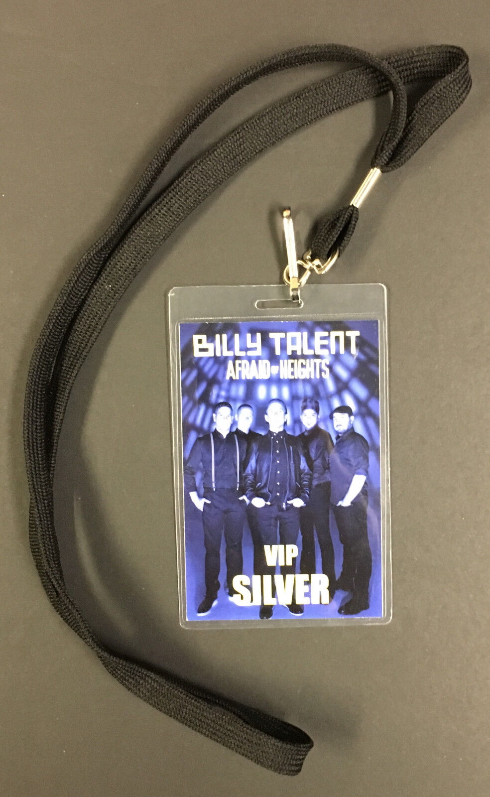 Billy Talent Afraid Of Heights VIP Silver Concert Tour Stage Pass