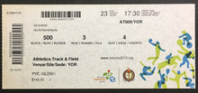 Load image into Gallery viewer, 2015 Pan Am Toronto Athletics Track &amp; Field Ticket Canada
