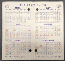 Load image into Gallery viewer, Toronto Maple Leaf Baseball Team Pocket Schedules 1952-1959 Vintage
