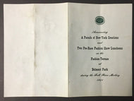 1941 Belmont Park Horse Racing Pre-Race Fashion Show Program Fall Meet Rare