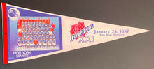 Load image into Gallery viewer, 1987 Rose Bowl Pasadena Super Bowl XXI New York Giants Team Photo Pennant
