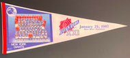 1987 Rose Bowl Pasadena Super Bowl XXI New York Giants Team Photo Pennant