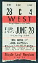 Load image into Gallery viewer, 1973 British Invasion Music Concert Toronto Gerry The Pacemakers Ticket Stub Vtg
