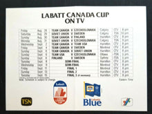 Load image into Gallery viewer, 1987 World Hockey Canada Cup Series Schedule Vintage
