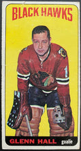 Load image into Gallery viewer, 1964-65 Vintage Chicago Blackhawks Glenn Hall Topps Tallboy NHL Hockey Card
