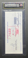 1975 Maple Leaf Gardens Cheque Harold Ballard + Donald Crump Signed Autographed