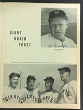 Load image into Gallery viewer, Durocher Feeney Stoneham Brannica +1 Signed 1951 World Series MLB Program JSA
