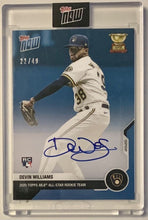 Load image into Gallery viewer, 2020 Topps Now All Star Rookie Team 22/49 Devin Williams #RC-07B MLB Auto Card
