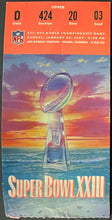 Load image into Gallery viewer, 1989 NFL Football Super Bowl XXIII Vtg Ticket SF 49ers Beat Cincinnati Bengals
