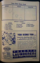 Load image into Gallery viewer, 1957 OHA Major Jr A Hockey Program Maple Leaf Gardens Blackhawks vs Marlboros
