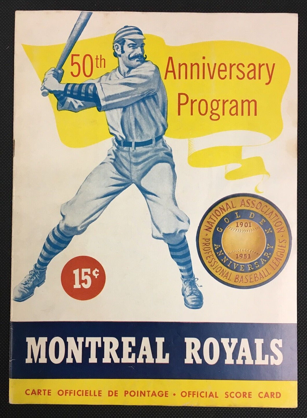 1951 Junior World Series Baseball Program Montreal Royals 50th Anniversary
