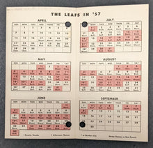 Load image into Gallery viewer, Toronto Maple Leaf Baseball Team Pocket Schedules 1952-1959 Vintage

