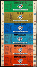 Load image into Gallery viewer, 1977 MLB Baseball Toronto Blue Jays First Game Tickets (6) Each Colour Very Rare

