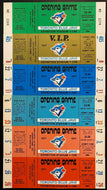1977 MLB Baseball Toronto Blue Jays First Game Tickets (6) Each Colour Very Rare