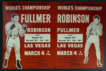 Load image into Gallery viewer, 1961 Vintage Reproduction Boxing Poster Sugar Ray Robinson Gene Fullmer
