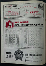 Load image into Gallery viewer, 1964 Detroit Olympia NHL Hockey Program + Ticket Red Wings vs Chicago Blackhawks
