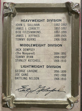 Load image into Gallery viewer, Vintage Boxing&#39;s Old-Time Greats Framed Picture Champions List 1882 To 1910
