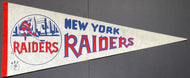 1972-1973 New York Raiders Full Size Pennant WHA Hockey Vintage Banner