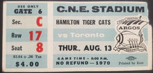 Load image into Gallery viewer, 1970 C.N.E. Stadium Hamilton Tiger Cats vs Toronto Argonauts CFL Football Ticket
