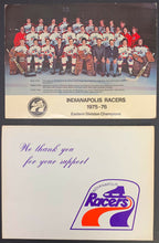 Load image into Gallery viewer, 1975-76 Indianapolis Racers Team Issued Photo + Christmas Card Hockey Facsimile
