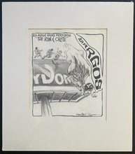 Load image into Gallery viewer, 1990 Vintage Toronto Sun Rob McDougall Original Toronto Argonauts Artwork
