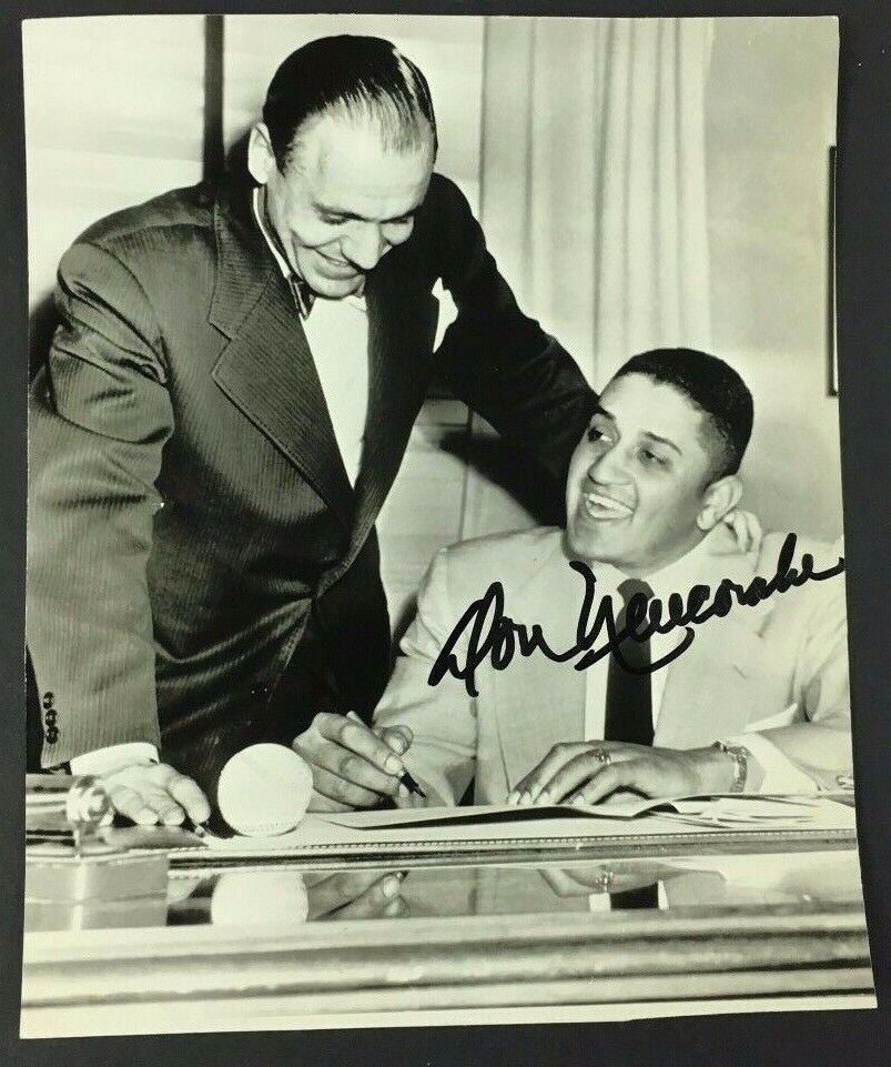 Vintage Don Newcombe Signed Photo Autographed Los Angeles Dodgers MLB Baseball