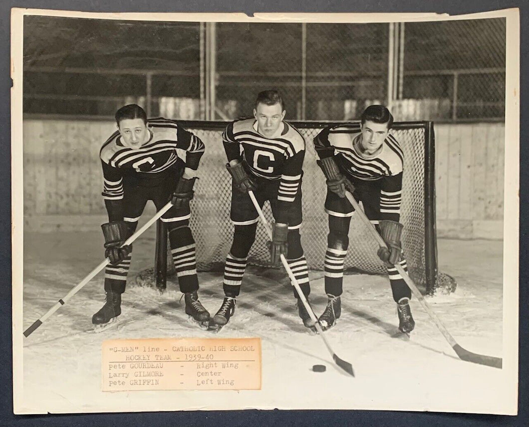 1939 Vintage Hockey Photo Brooklyn New York Catholic High School Historical