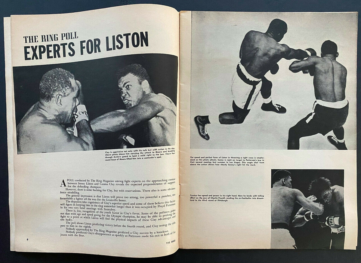 1964 The Ring Boxing Magazine March Issue Liston-Clay Front Cover ...