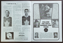Load image into Gallery viewer, 1966 Maple Leaf Gardens NHL Program Insert + Ticket Stub Leafs vs Blackhawks
