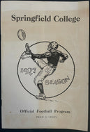 1927 Springfield College Unscored Program University of Vermont NCAA Football