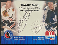 Pierre Pilote + Ron Ellis Toronto Maple Leafs Autographed Promo Card