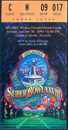 1994 NFL Football Super Bowl XXVIII Ticket Stub Buffalo Bills Dallas Cowboys