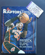 1999 Toronto Raptors NBA Program + Ticket Signed by 6 Oakley Wallace Autographed