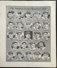 Load image into Gallery viewer, 1924 World Series Baseball Program Game 3,4,5 Washington Senators vs Giants
