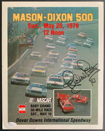 1979 NASCAR Richard Petty Autographed Cardboard Point Of Sale Advertising JSA