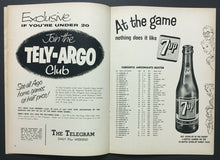 Load image into Gallery viewer, 1956 CFL Football Program Hamilton Tiger Cats vs Toronto Argonauts Unscored
