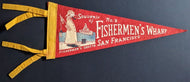 1940s Vintage Felt Fishermen's Wharf Pennant 12