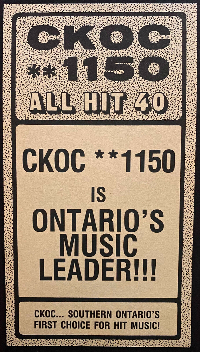 1985 CKOC 1150 Radio Survey Record Chart Final Issue #912 August 14th ...