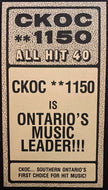 1985 CKOC 1150 Radio Survey Record Chart Final Issue #912 August 14th