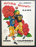 1959 Rose Bowl Game Program Iowa Hawkeyes vs California Bears NCAA Football VTG