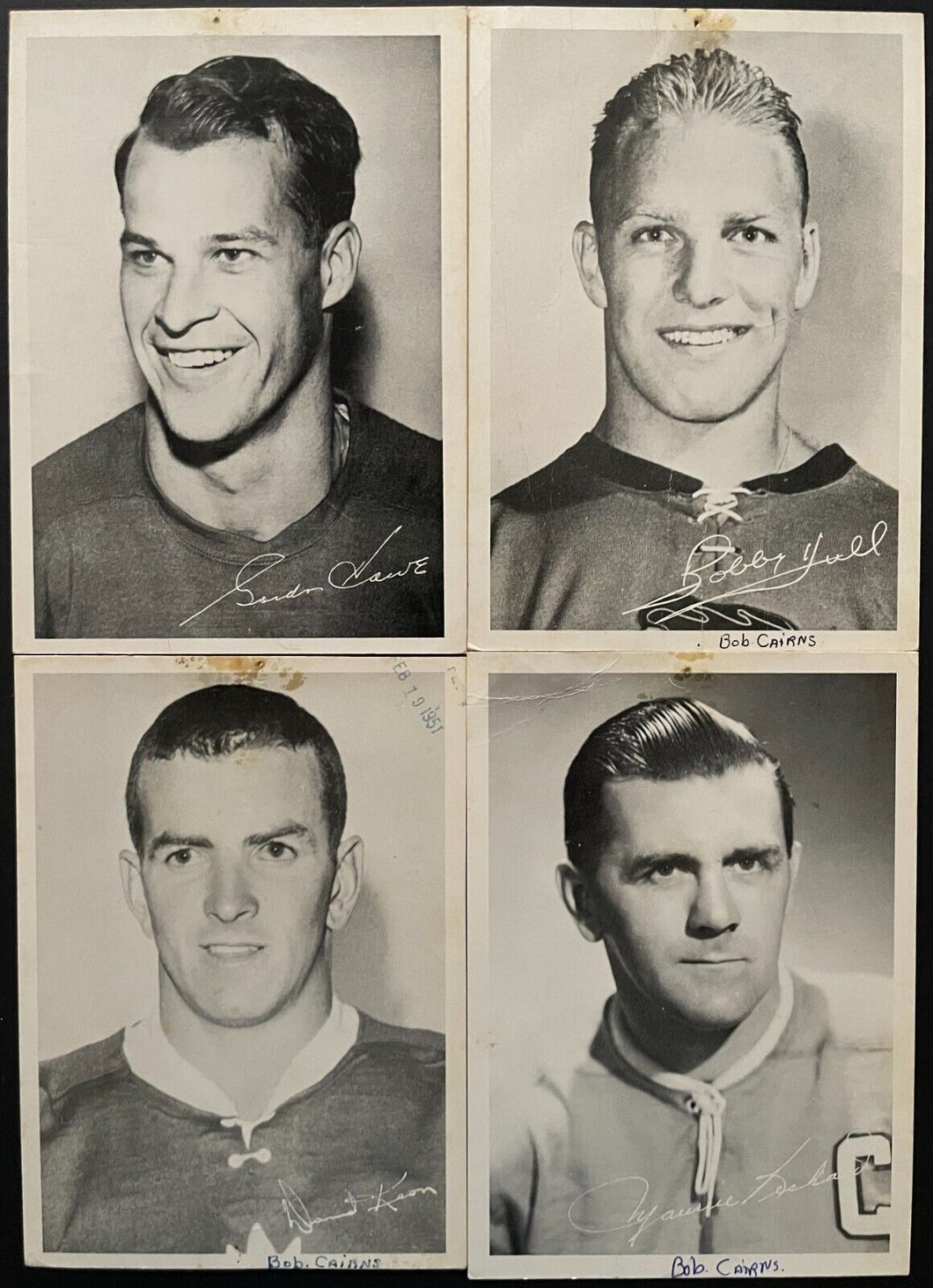 1962-64 NHL Hockey Wonder Bread Premiums x4 Howe Richard Keon Hull Vtg Photos