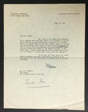 Load image into Gallery viewer, Vilhjalmur Stefansson Canadian Arctic Explorer Signed 1927 Letter New York
