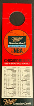 Load image into Gallery viewer, 1989-90 Chicago Bulls NBA Schedule Michael Jordan Scottie Pippen Vintage
